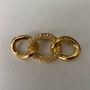 Christian Dior Vintage gold tone pin brooch.